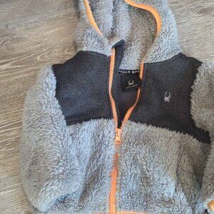 SPYDER BABY TODDLER FLEECE ZIPPERED HOODIE JACKET Sz 12M